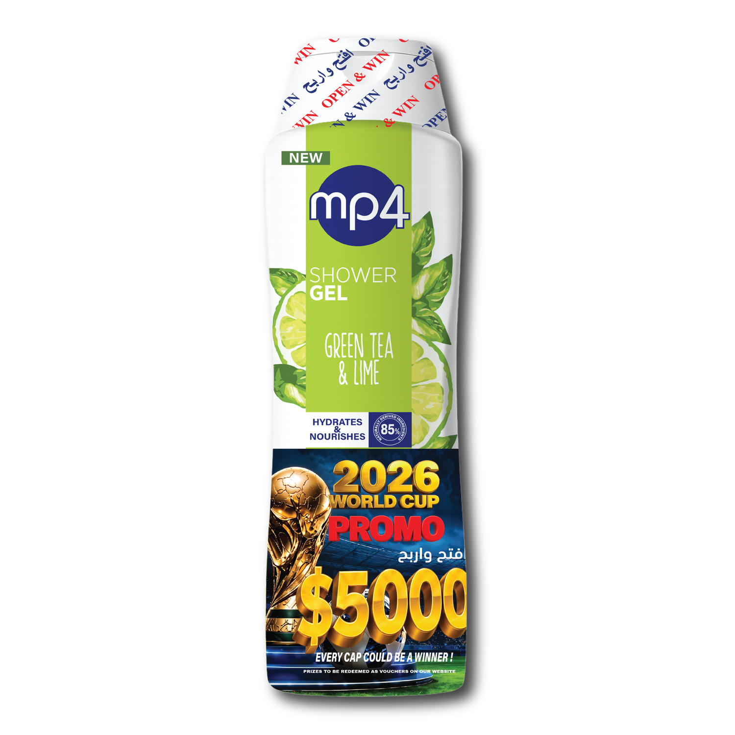 mp4 World Cup Promo Shower Gel - Green tea &amp; Lime